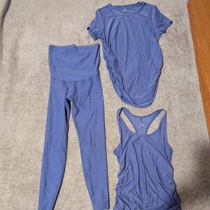 Beyond the Bump, Beyond Yoga Workout Set - Pants, Tshirt and Tank Top